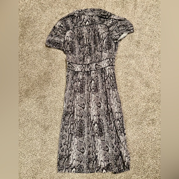 BCBGMAXAZRIA Twist-Front Snakeskin Dress - Picture 6 of 7